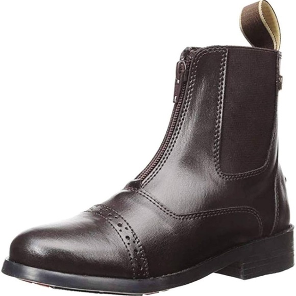EQUISTAR Girl's All-Weather Synthetic Zip Paddock Boots 13C brown - Picture 1 of 3